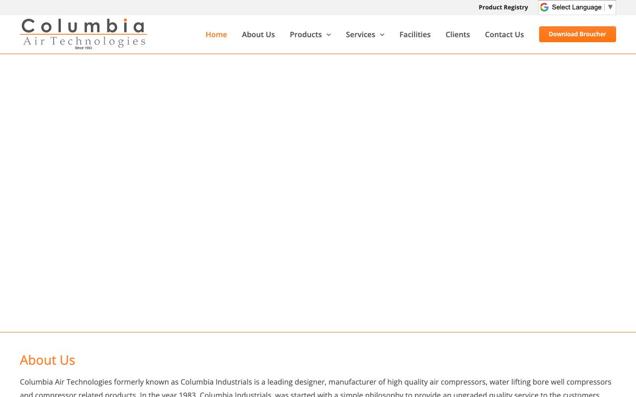 Columbia Air Compressors website
