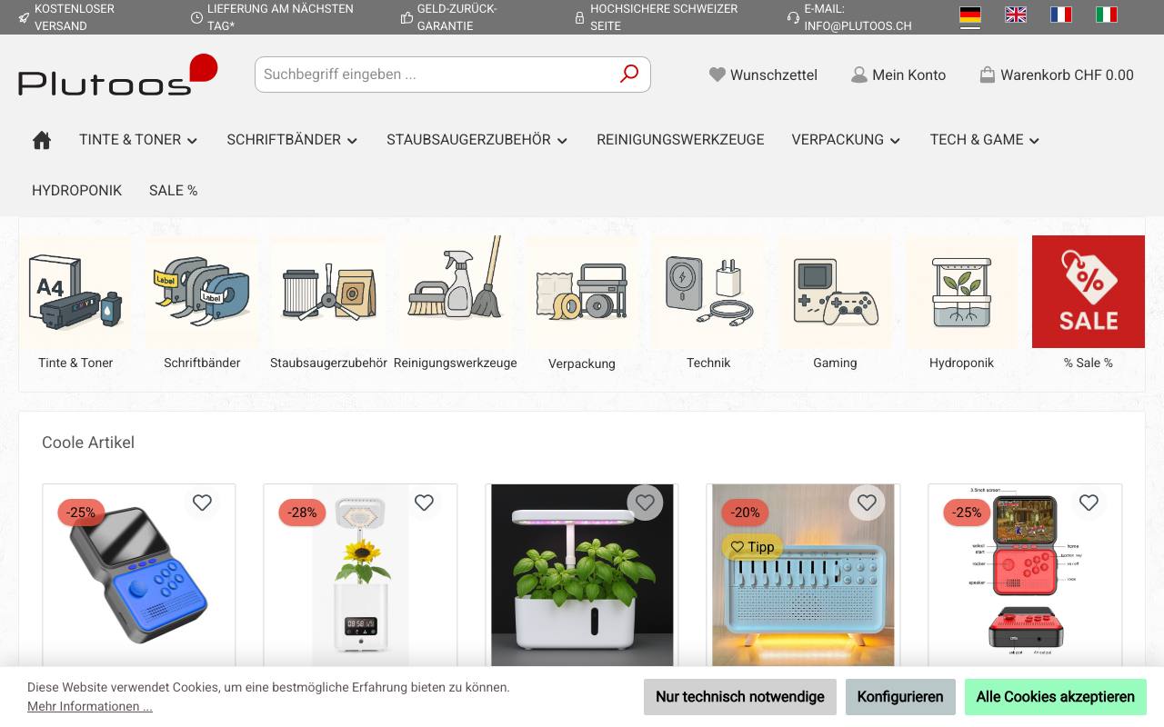 Plutoos website